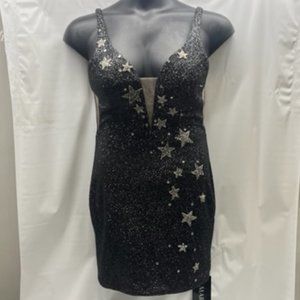 Amarra 87126 Dress In Black/Silver, Size 8-Worn Once!